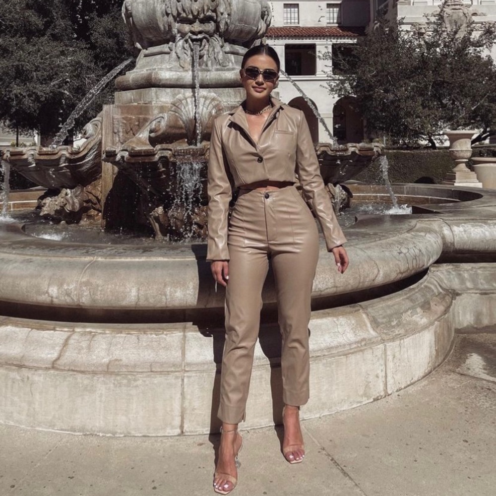 Faux leather set